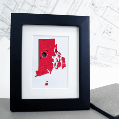 Rhode Island Circuit Board Art - Mini