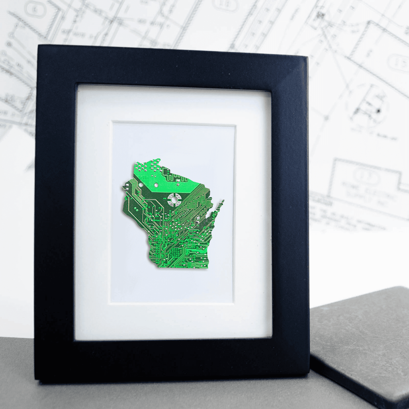 Wisconsin Circuit Board Art - Mini