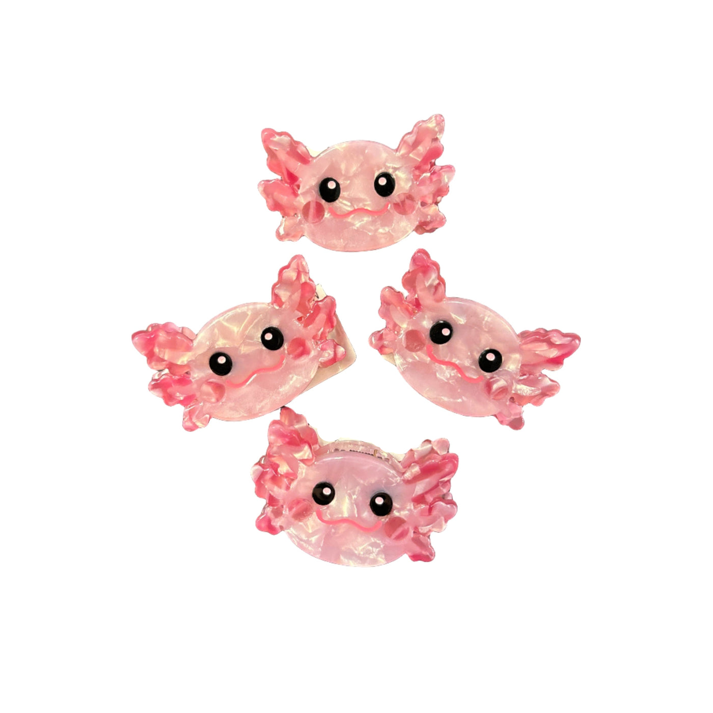 Mini Axolotl Head Hair Claw Clip
