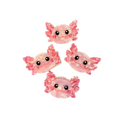 Mini Axolotl Head Hair Claw Clip