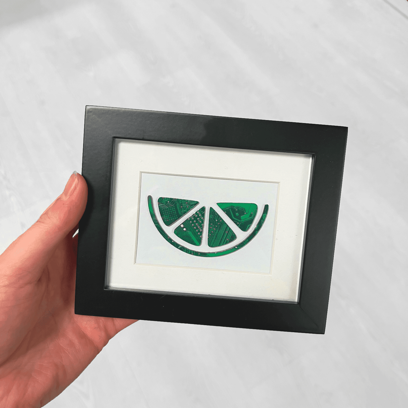 Lime Circuit Board Art - Mini