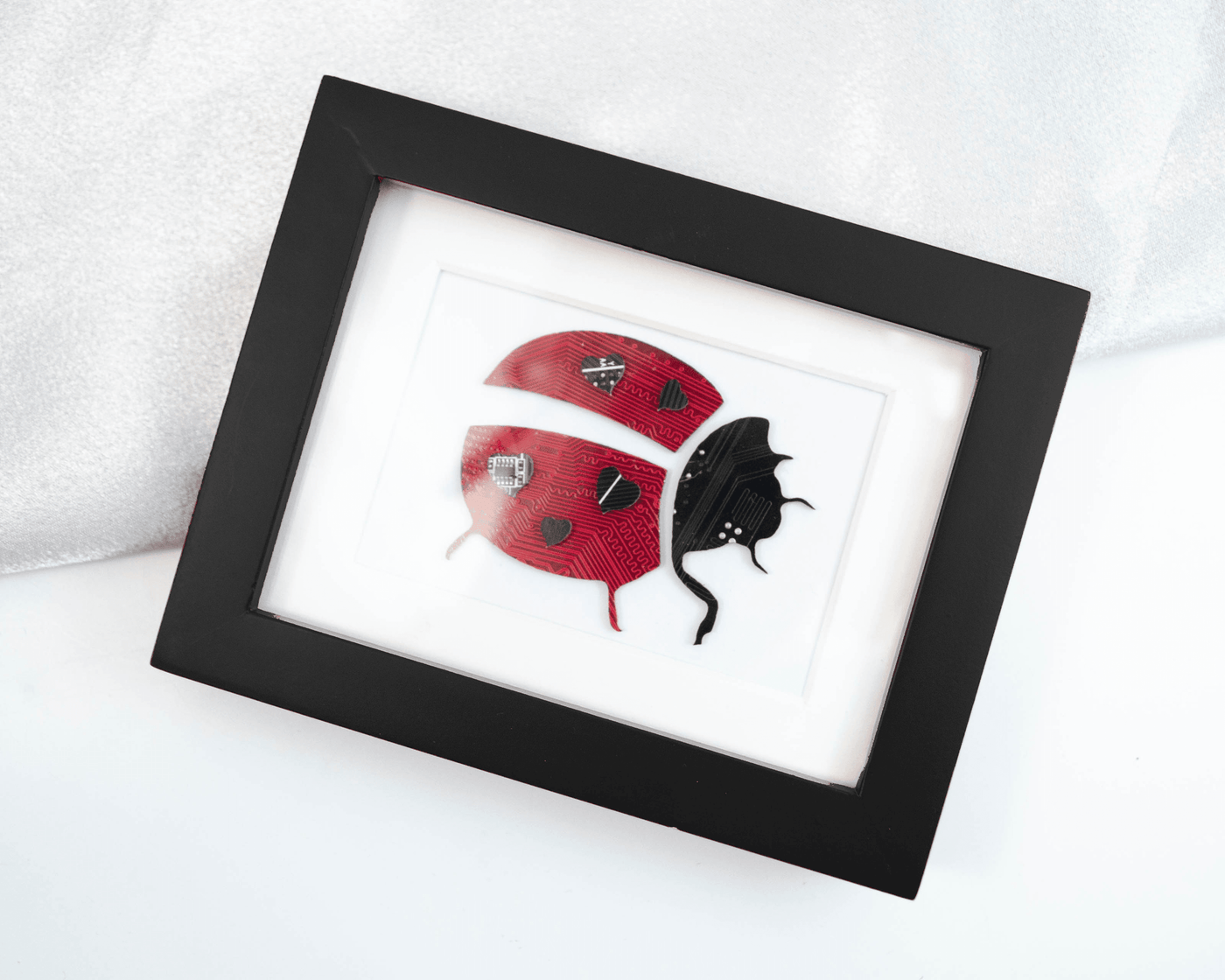 Mini Lovebug Framed Art - Ladybug Desk Art