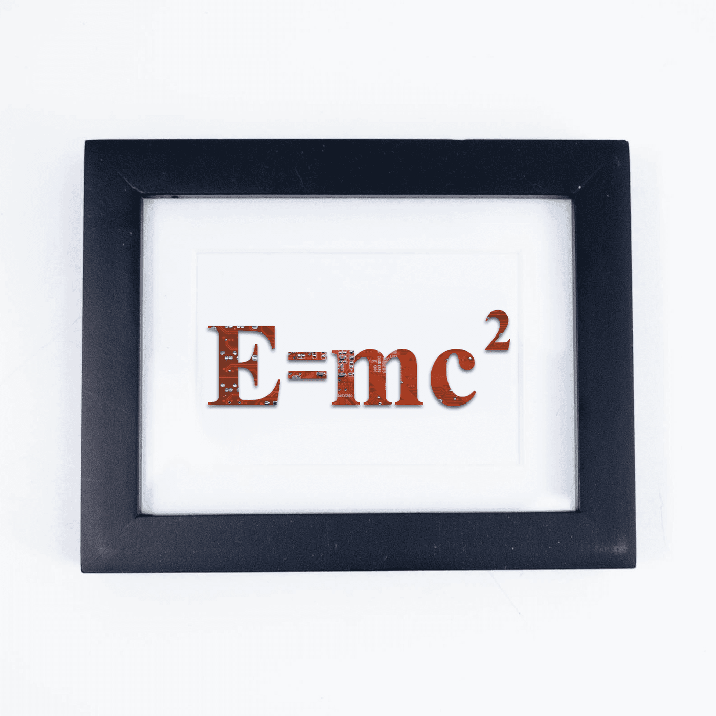 E=mc2 Circuit Board Art - Mini