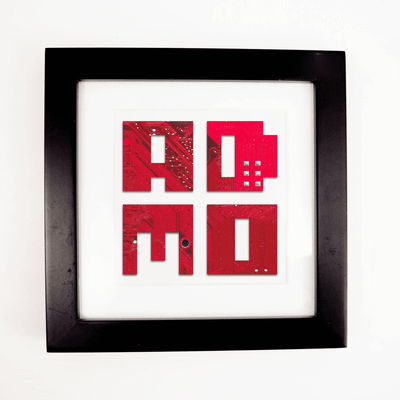 Adams Morgan Pixel Circuit Board Art - Square Mini