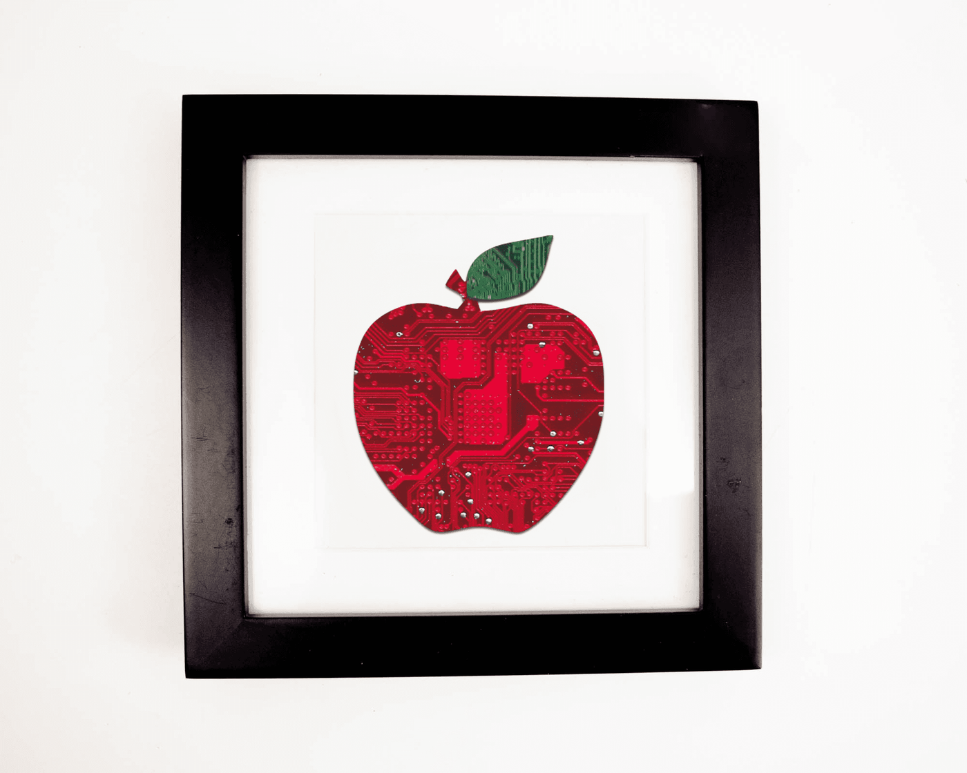 Apple Circuit Board Art - Mini Square