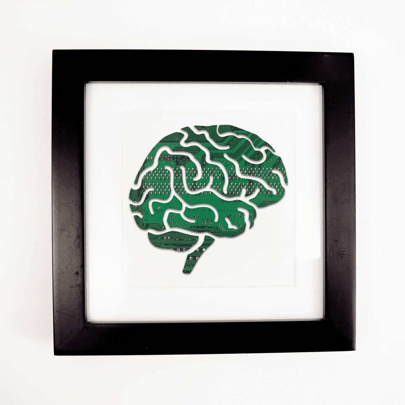 Brain Circuit Board Art - Mini Square