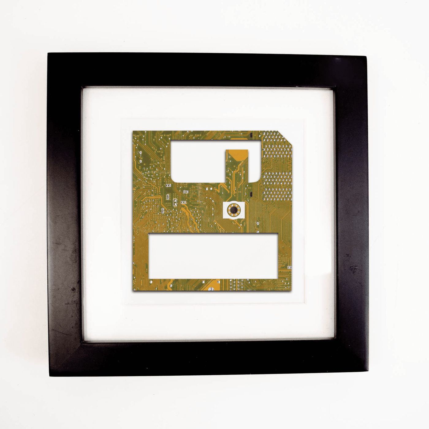 Floppy Disc Circuit Board Art - Mini Square