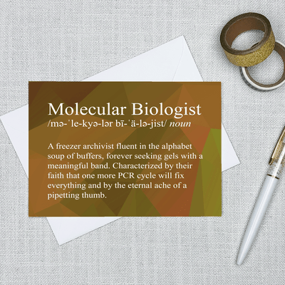 Molecular Biologist Snarky Definition - Greeting Card