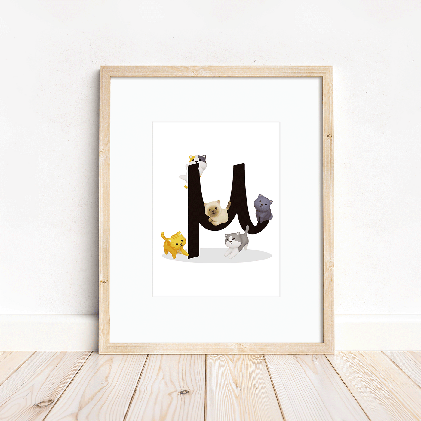 Mu Cats - 5x7 matted to 8x10 Print - Ready for Framing