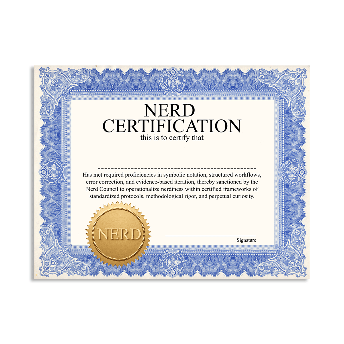 Nerd Certification - Vinyl Sticker