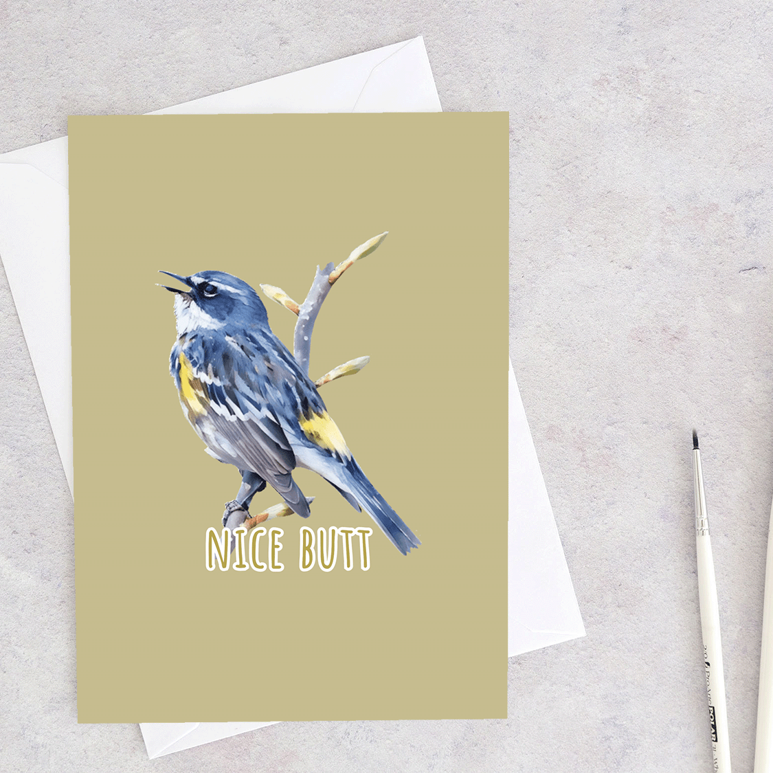 Nice Butt (rude bird series) - Greeting Card