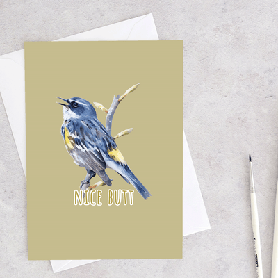 Nice Butt (rude bird series) - Greeting Card
