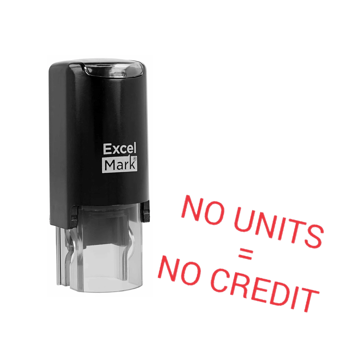 No Units = No Credit - Red Self-Inking Stamp