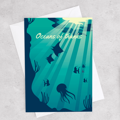 Oceans of Thanks - Greeting Card