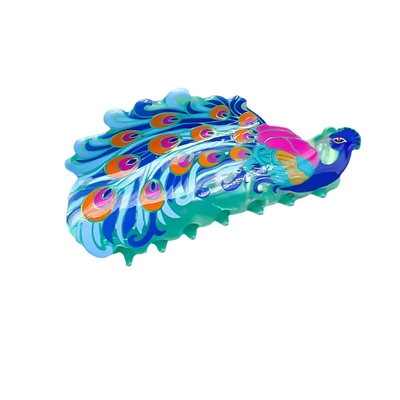 Peacock Hair Claw Clip