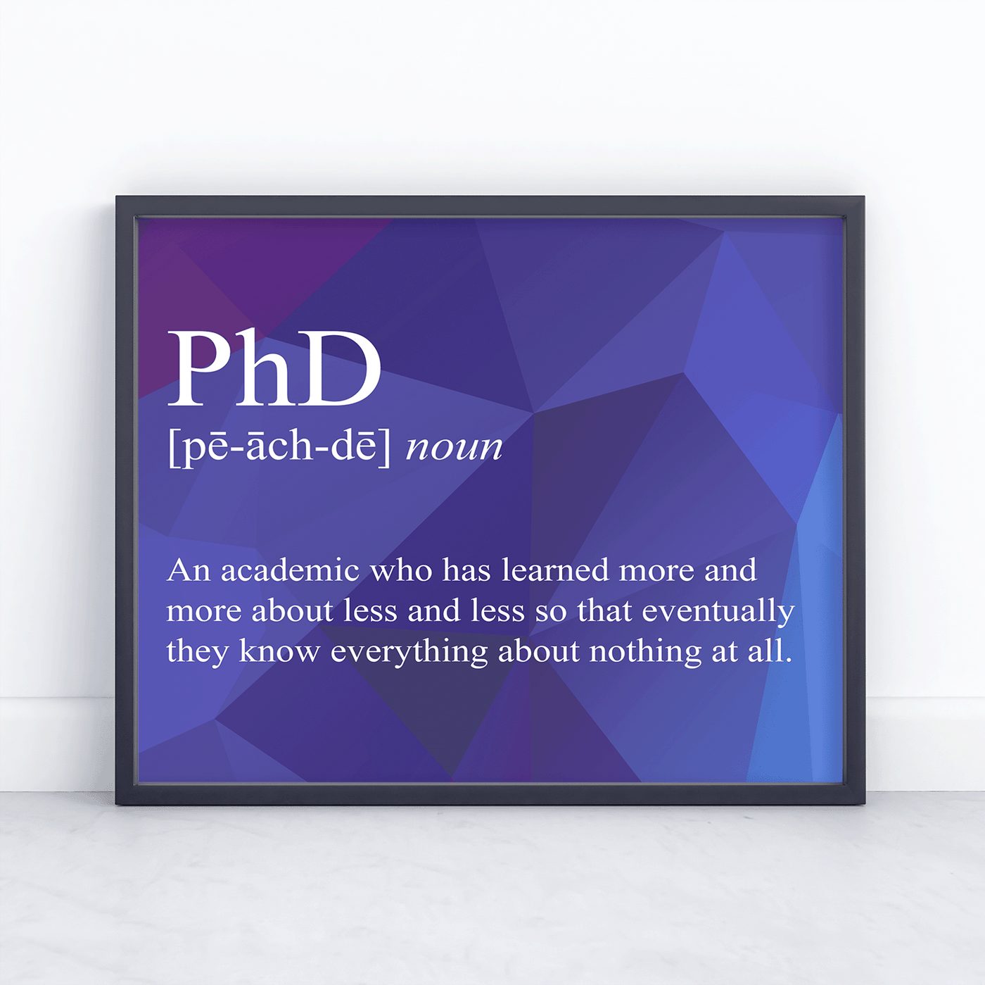 PhD Snarky Definition - Print 8x10