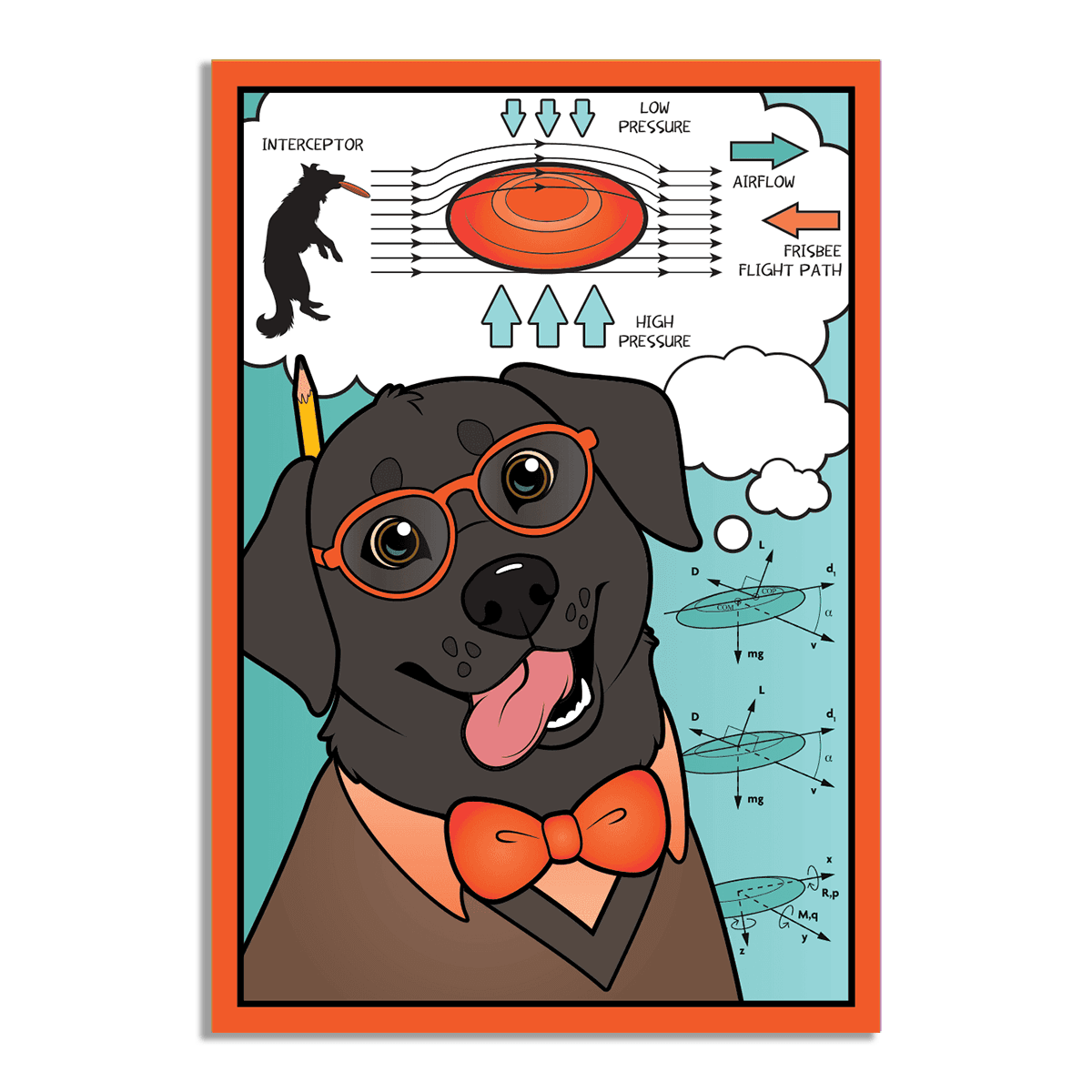 The STEM Dogs: Black Lab Physics - Vinyl Sticker