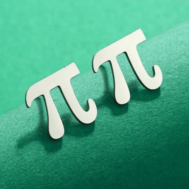 Pi Math Post Earrings