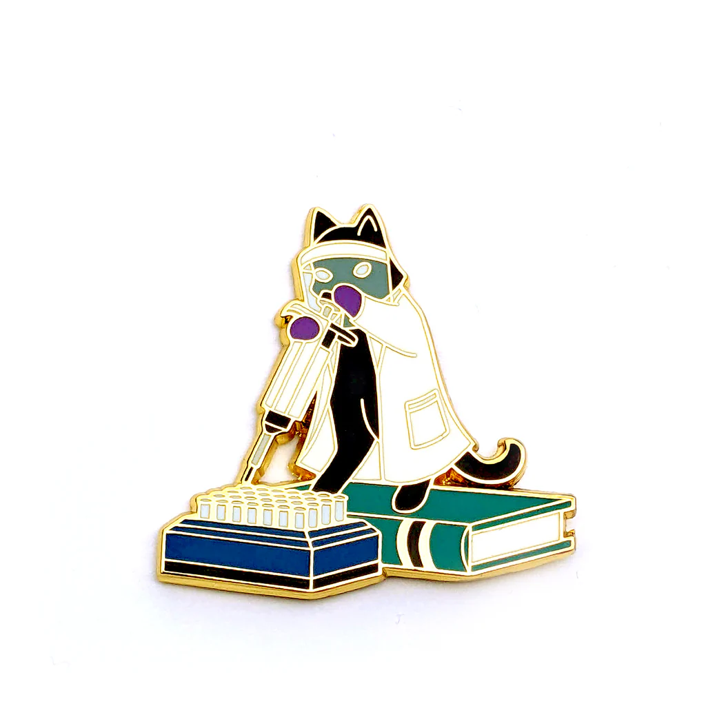 Pipette Cat Enamel Pin