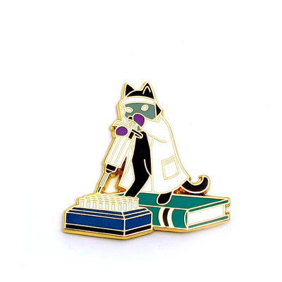 Pipette Cat Enamel Pin