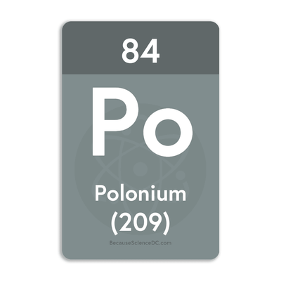 Polonium Element - Vinyl Sticker