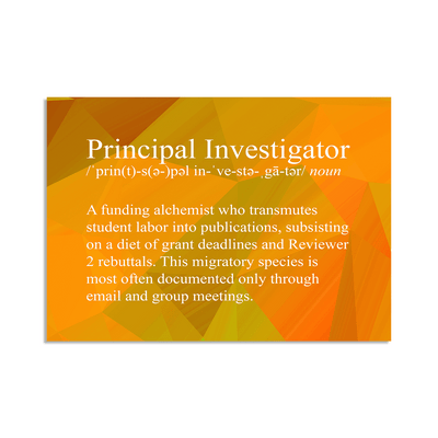 Principal Investigator Snarky Definition - Vinyl Sticker