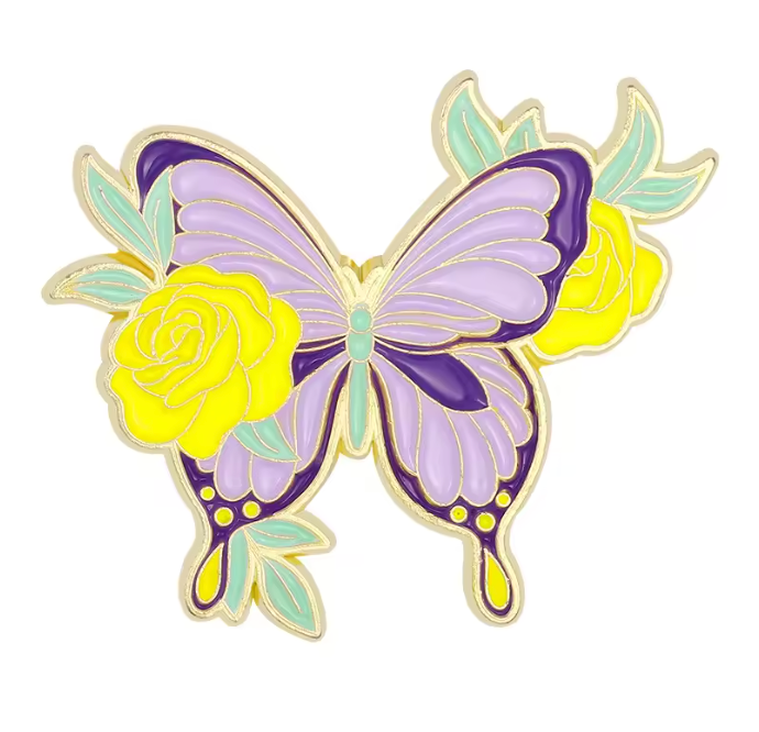 Purple Butterfly Enamel Pin
