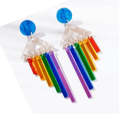 Rainbow Prism Statement Earrings
