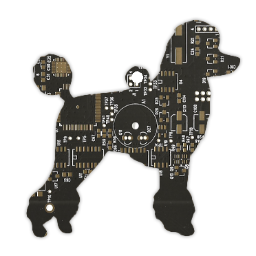 Circuit Board Poodle Ornament