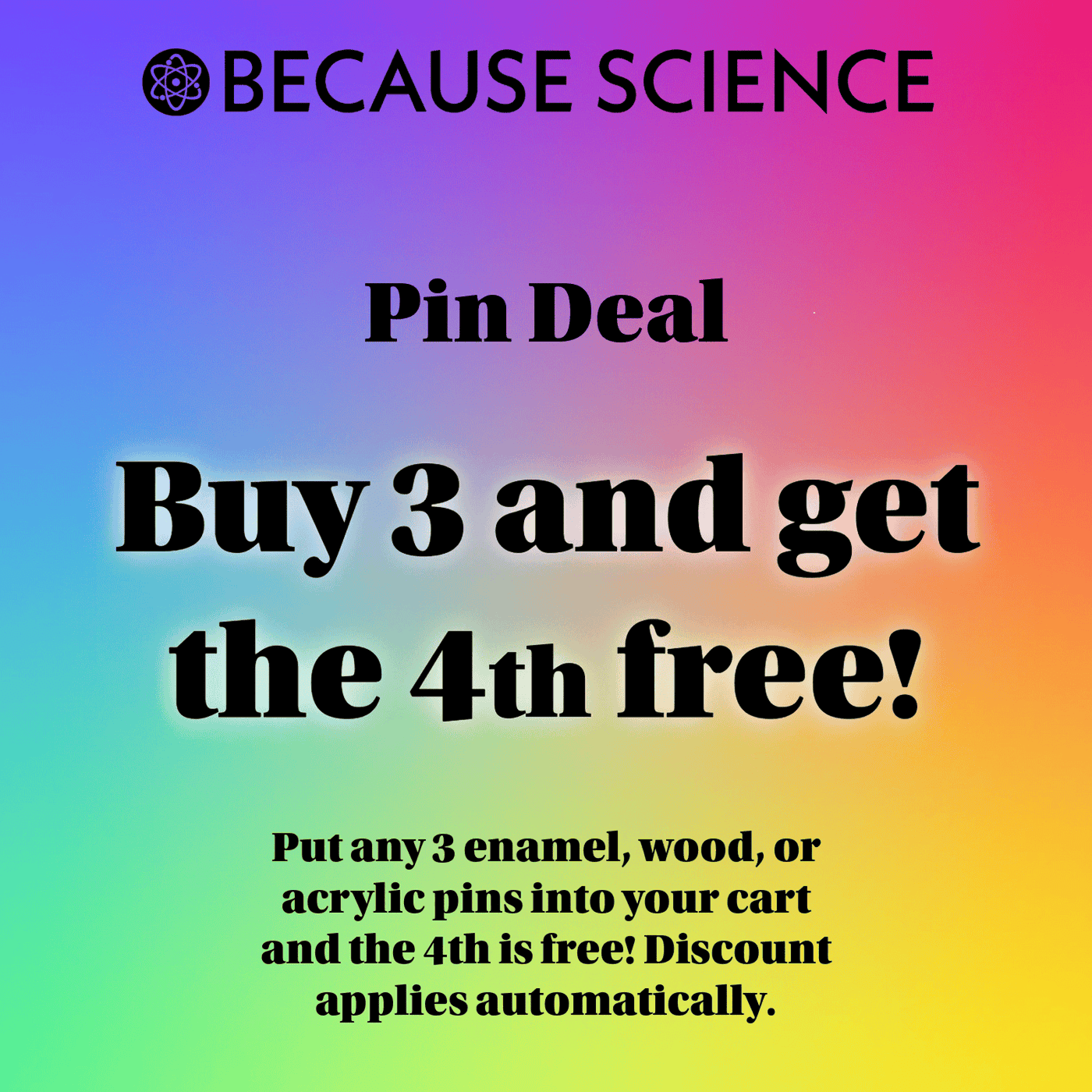 bulk purchase pin deal buy 3 and get one free automatic discount