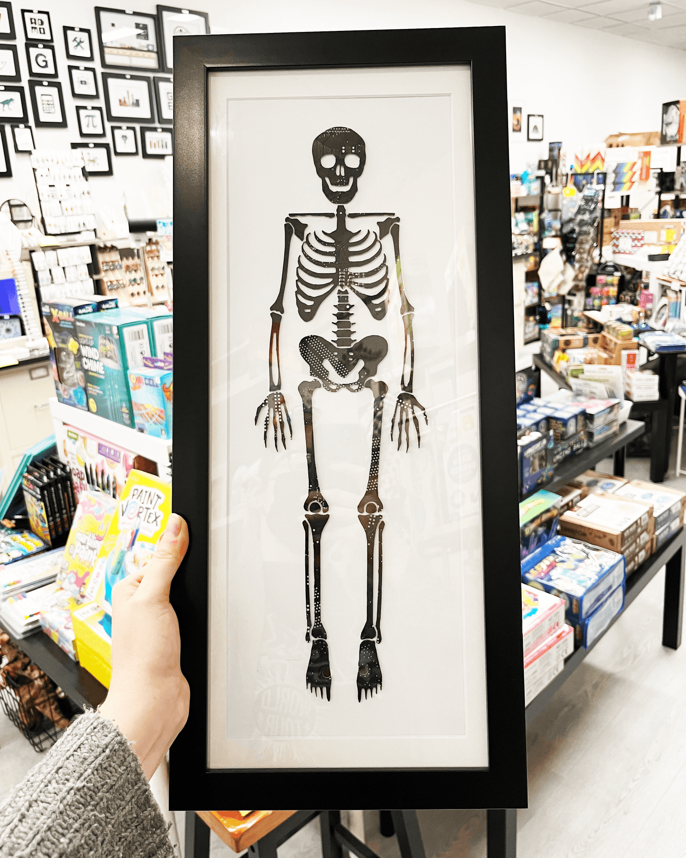 Human Skeleton Circuit Board Art - 8x20