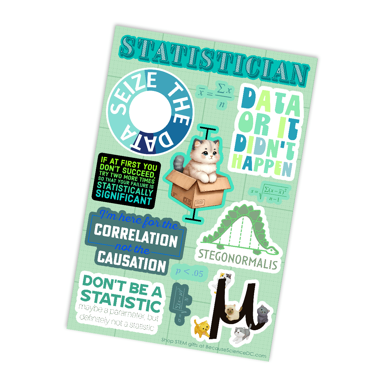 Statistician - 4x6 Vinyl Sticker Sheet