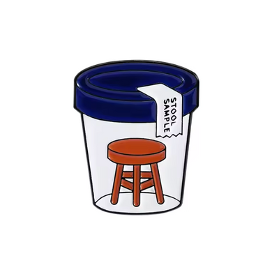 Stool Sample - Enamel Pin
