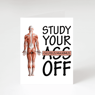 Study Your Gluteus Maximus Off - Greeting Card