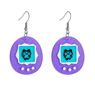 Tamagotchi Statement Dangle Earrings