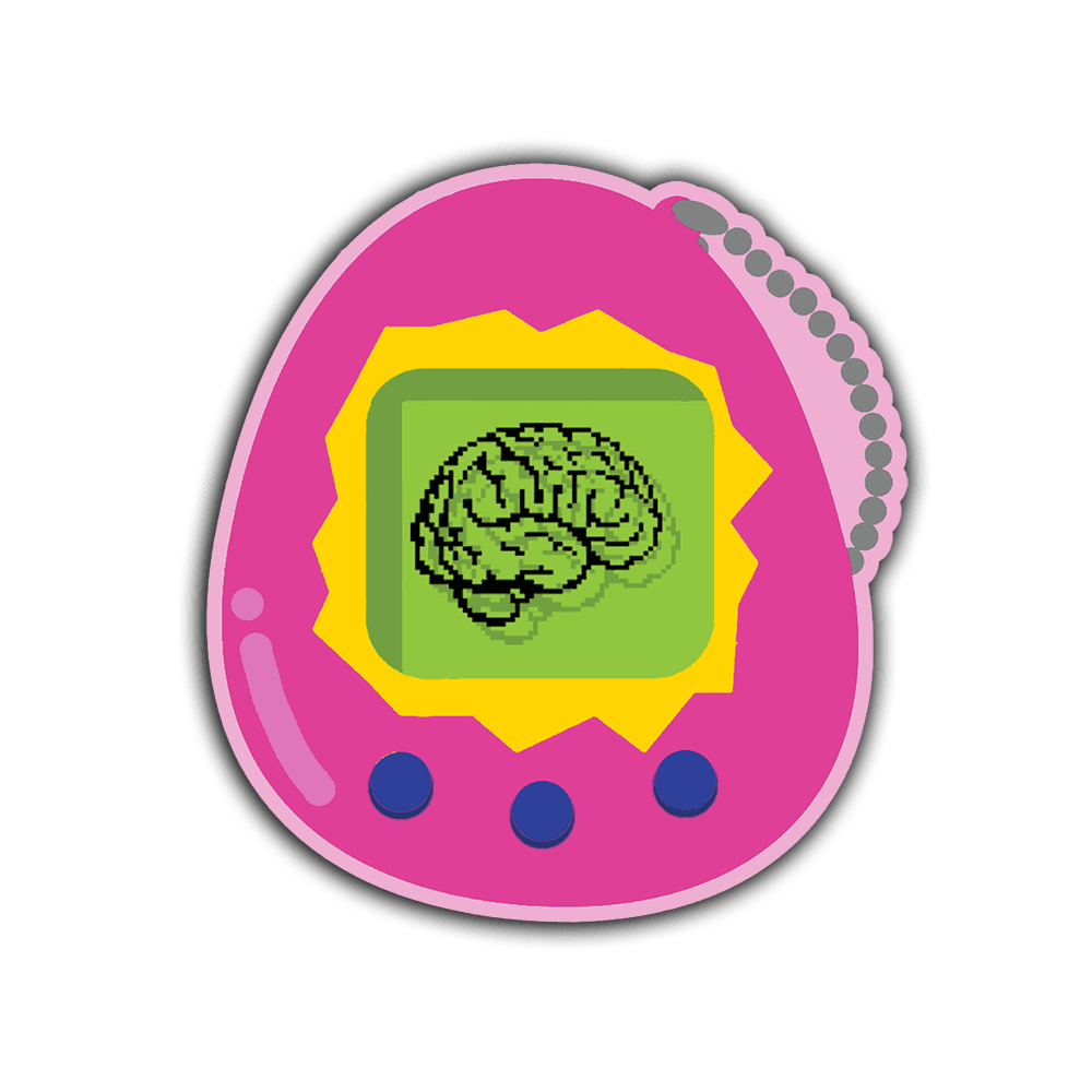 Tamagotchi: Take Care of Your Brain - Vinyl Sticker