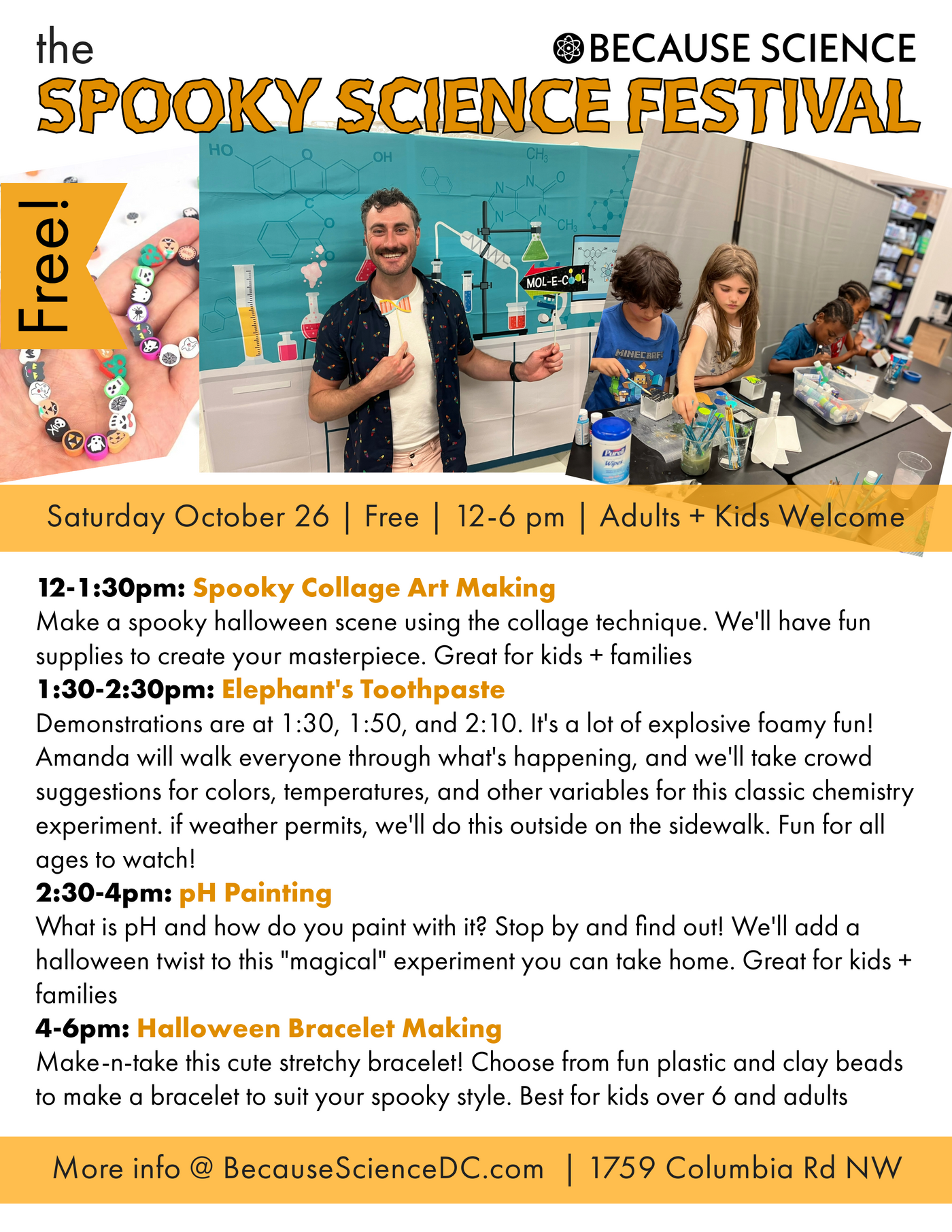 The Spooky Science Festival: Spooky Collage Art Making 10/26 12-1:30pm