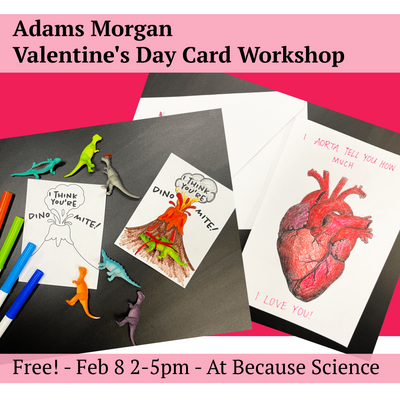 Adams Morgan Valentine’s Day Card Workshop for Kids + Adults Feb 8 from 2-5pm