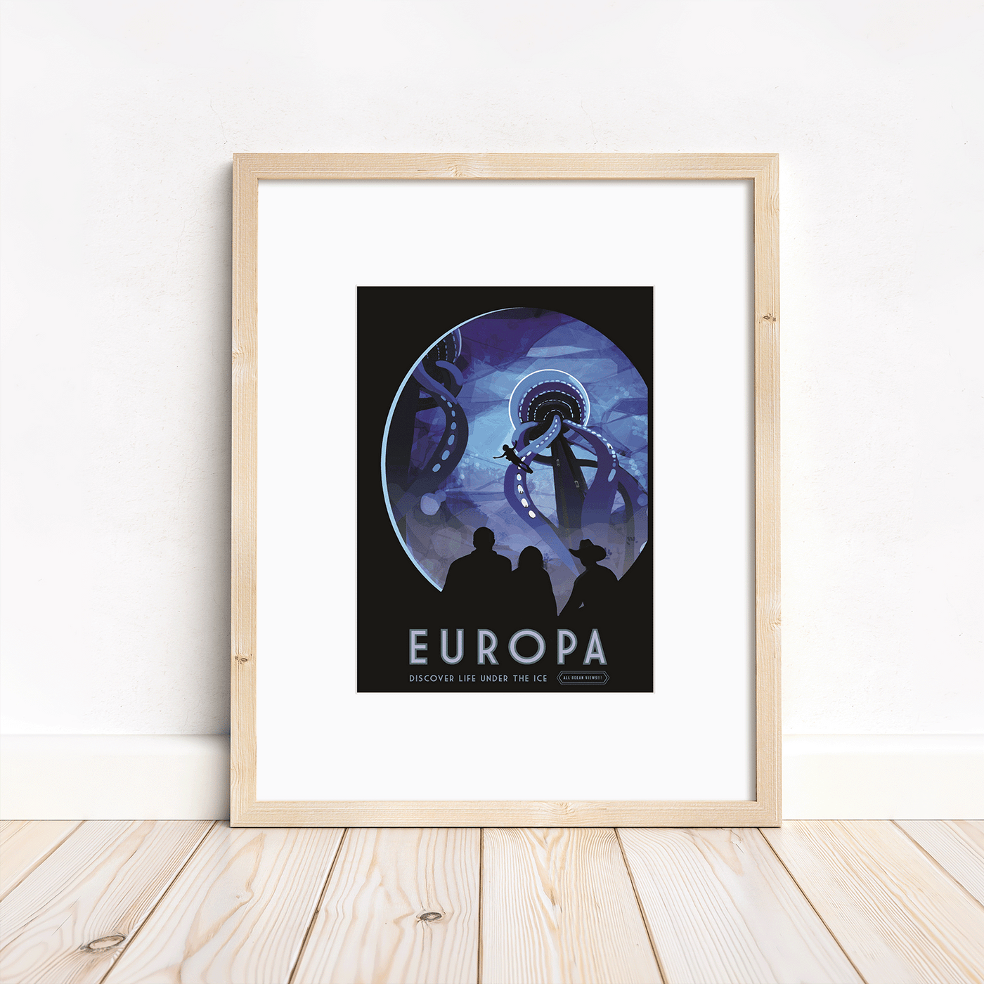 Visions of the Future: Europa - 5x7 matted to 8x10 Print - Ready for Framing