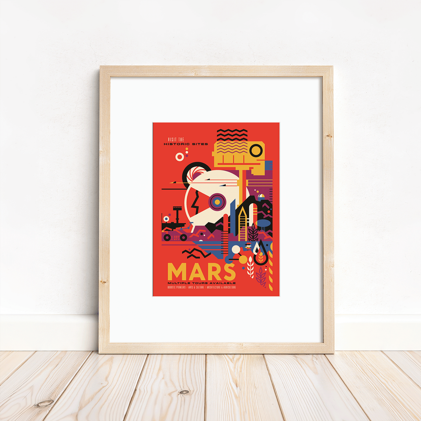 Visions of the Future: Mars - 5x7 matted to 8x10 Print - Ready for Framing