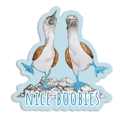 Nice Boobies (rude bird series) - Vinyl Sticker