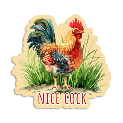 Nice Cock (rude bird series) - Vinyl Sticker