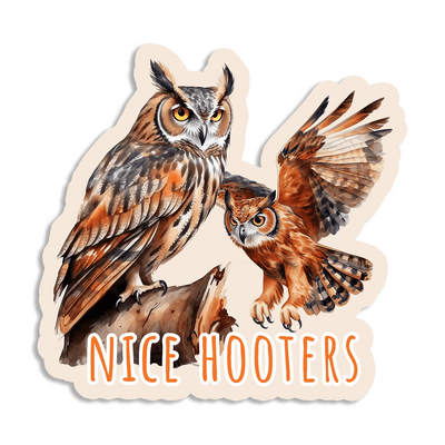 Nice Hooters (rude bird series) - Vinyl Sticker