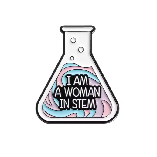 I Am a Woman in STEM eflask Enamel Pin