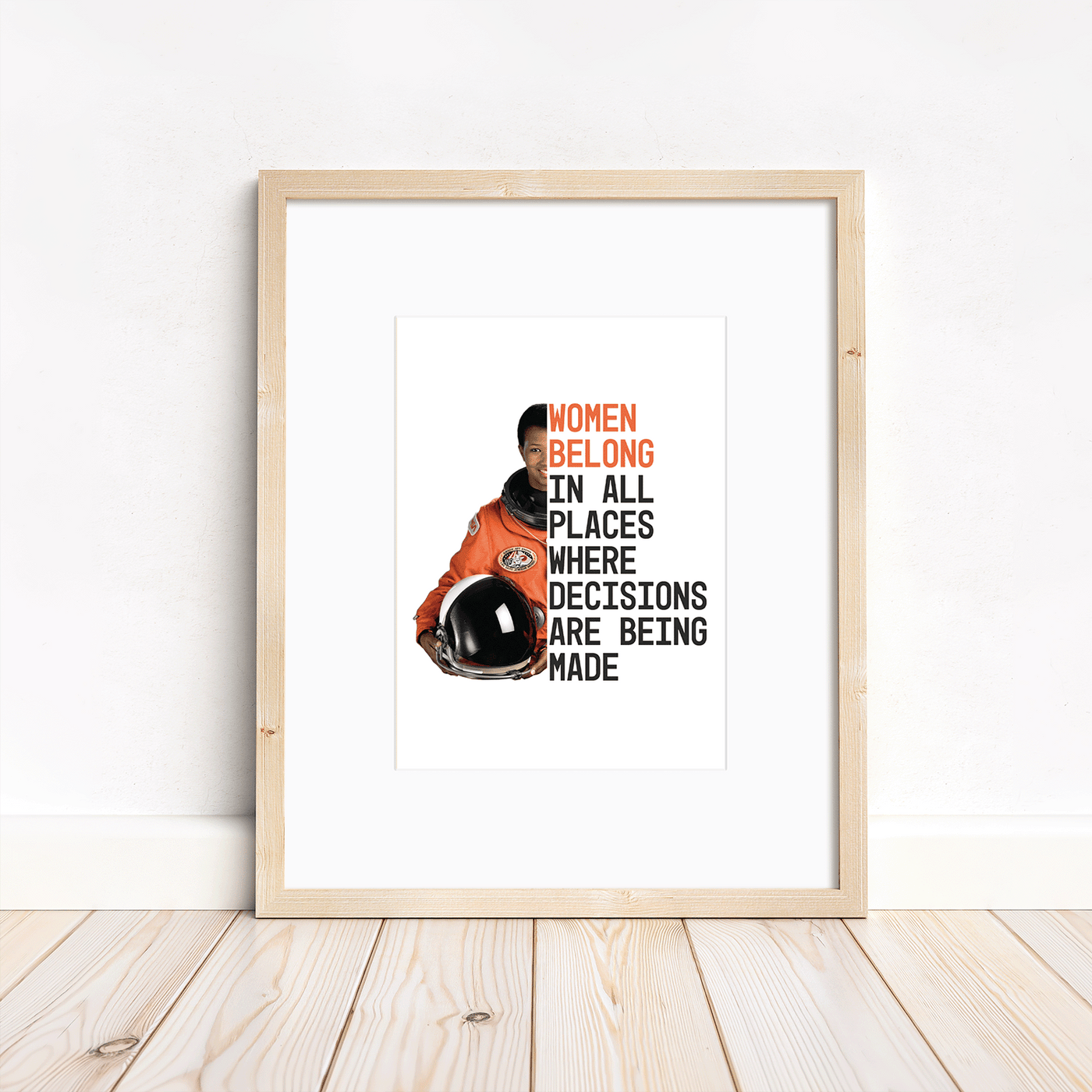 Women Belong, Mae Jemison - 5x7 matted to 8x10 Print - Ready for Framing