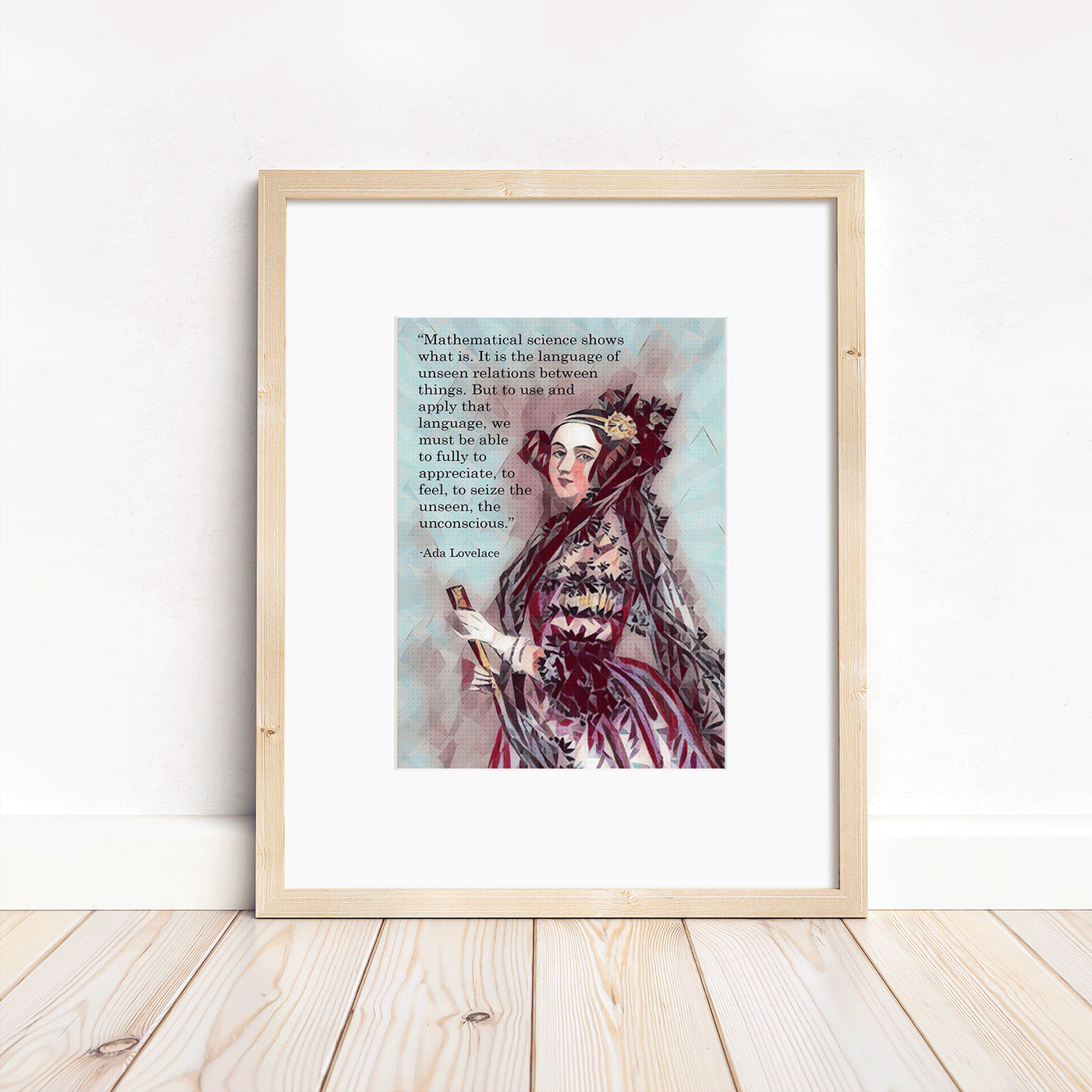 Women in STEM: Ada Lovelace - 5x7 matted to 8x10 Print - Ready for Framing