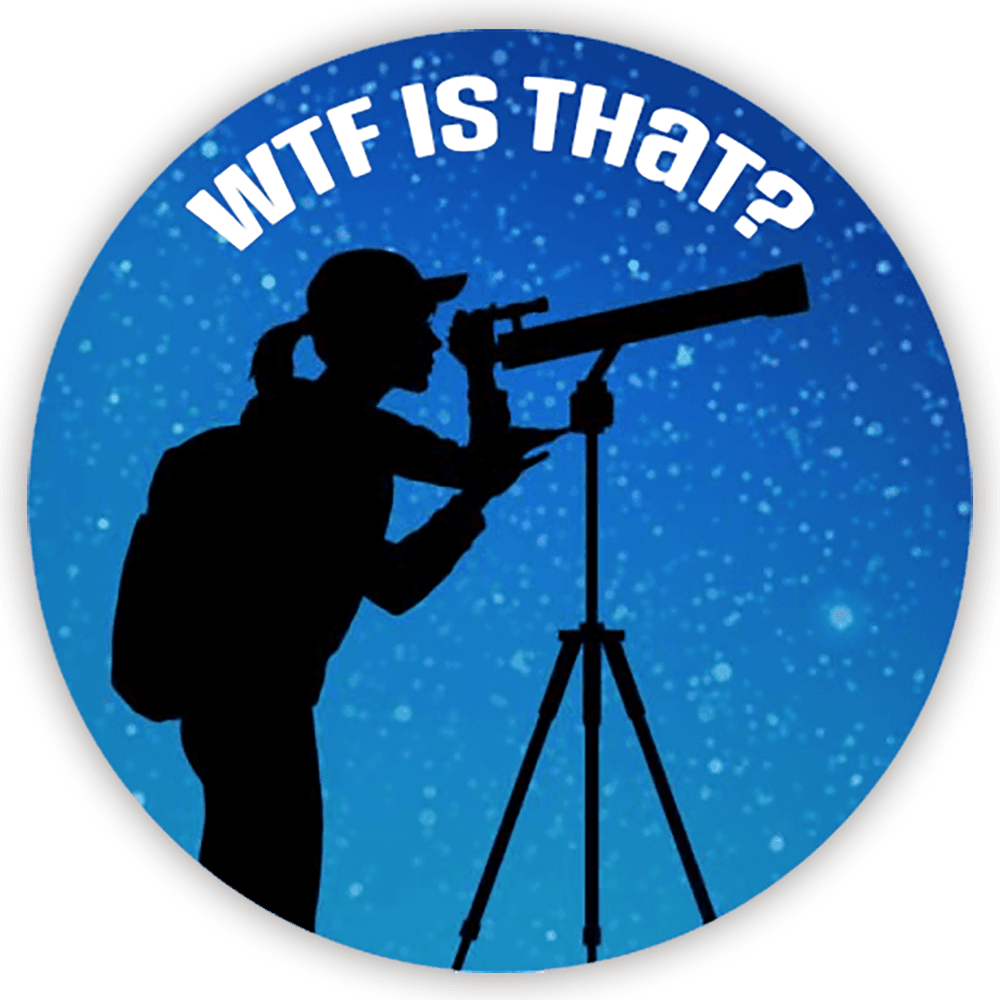 WTF Is That?! (telescope) - Vinyl Sticker