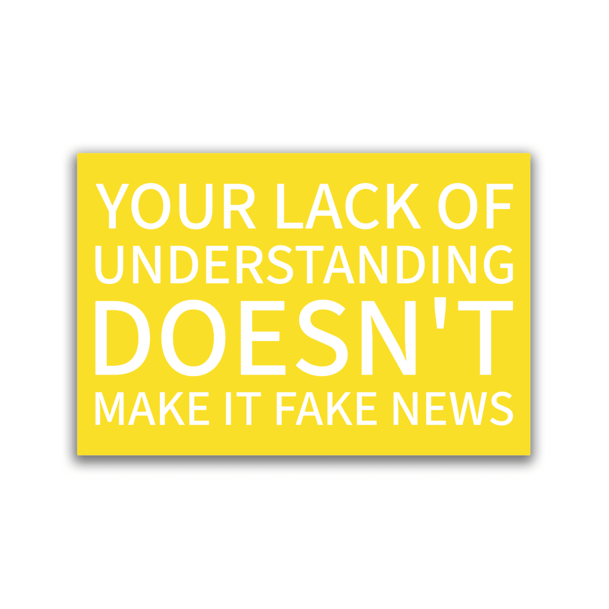 Your Lack of Understanding / Fake News - 2x3 Magnet