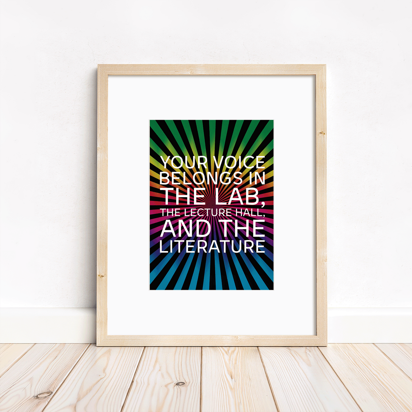 Your Voice Belongs - 5x7 matted to 8x10 Print - Ready for Framing