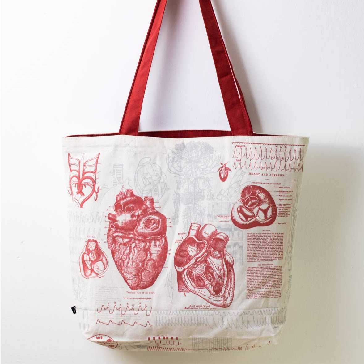 Anatomical Heart Canvas Tote Bag